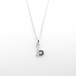semi B white gold on necklace