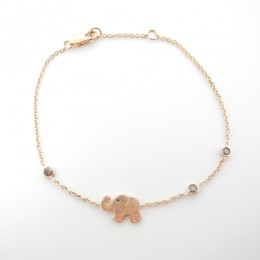 Rose gold elephant small